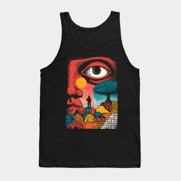Vision Quest | Psychedelic Third Eye Art Tank Top by TuncGK