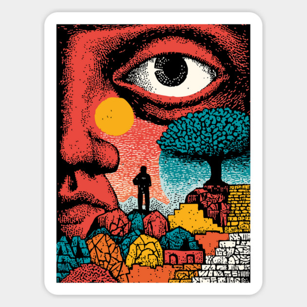 Vision Quest | Psychedelic Third Eye Art Magnet by TuncGK