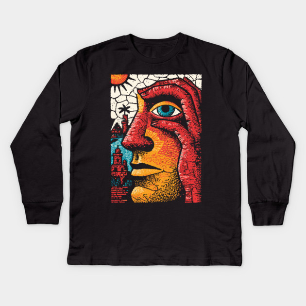 The Inner Citadel | Surreal Art of the Human Mind Kids Long Sleeve T-Shirt by TuncGK
