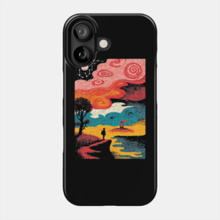 Dreamer's Shore | Surreal Psychedelic Night Sky Phone Case