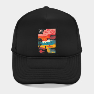 Dreamer's Shore | Surreal Psychedelic Night Sky Hat