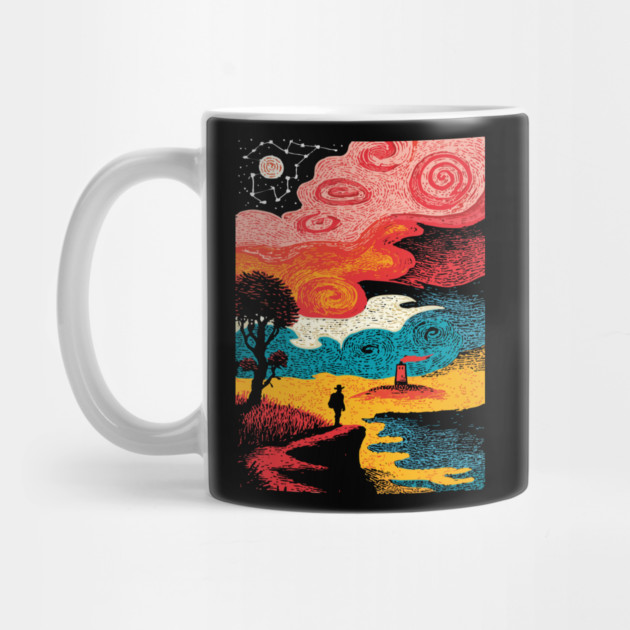 Dreamer's Shore | Surreal Psychedelic Night Sky by TuncGK