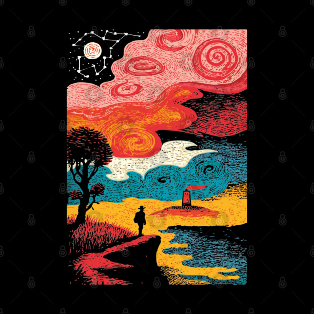 Dreamer's Shore | Surreal Psychedelic Night Sky by TuncGK