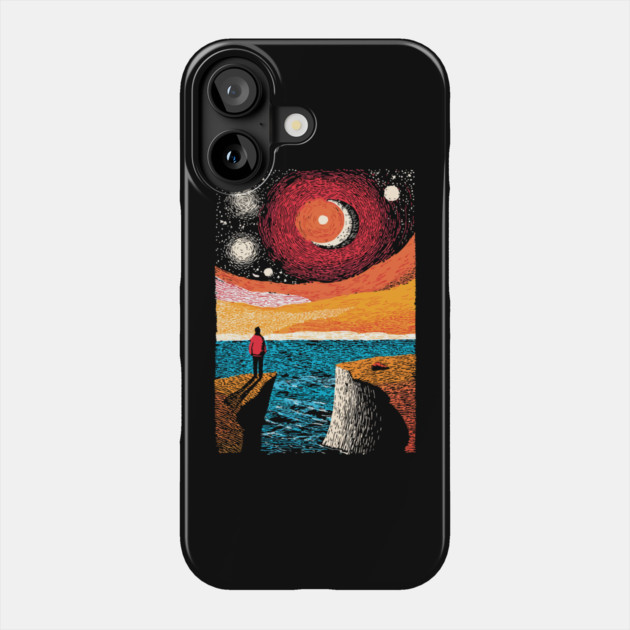 Facing the Sublime | Powerful Ocean Sunset Phone Case by TuncGK