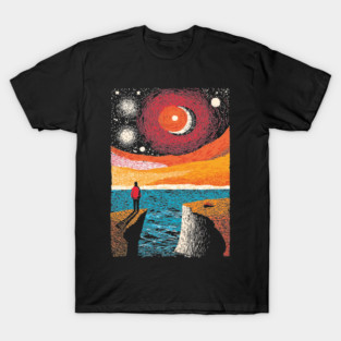 Facing the Sublime | Powerful Ocean Sunset T-Shirt