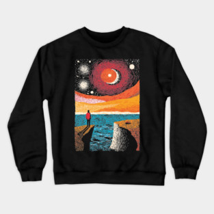 Facing the Sublime | Powerful Ocean Sunset Crewneck Sweatshirt