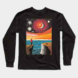 Facing the Sublime | Powerful Ocean Sunset Long Sleeve T-Shirt