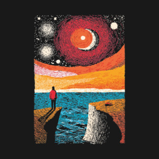 Facing the Sublime | Powerful Ocean Sunset T-Shirt