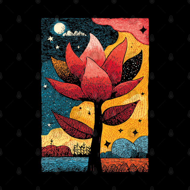 Celestial Bloom | Surreal Botanical Night Garden by TuncGK