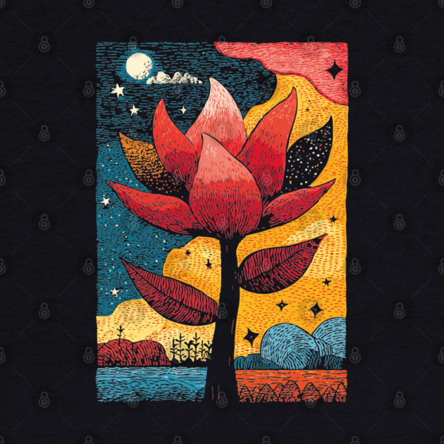 Celestial Bloom | Surreal Botanical Night Garden by TuncGK