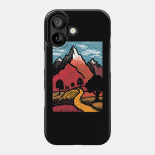 The Adventure Begins | Winding Road to the Mountains Phone Case