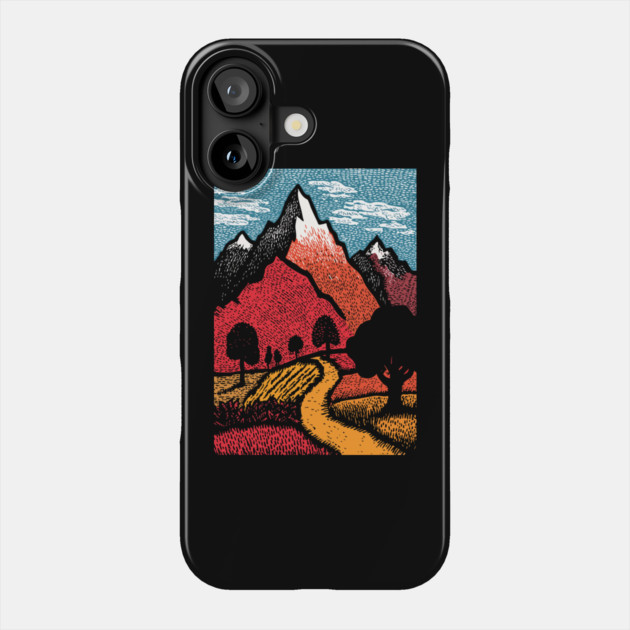 The Adventure Begins | Winding Road to the Mountains Phone Case by TuncGK
