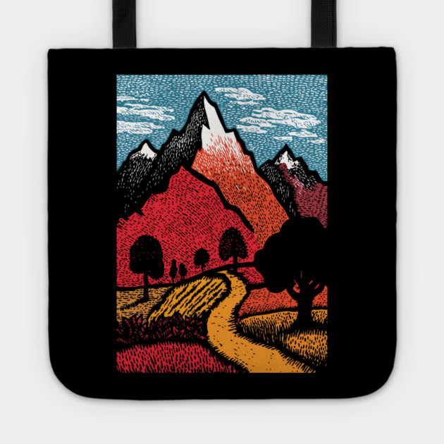 The Adventure Begins | Winding Road to the Mountains Tote by TuncGK