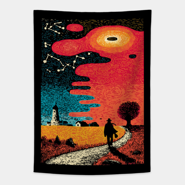 Finding the Way | Lighthouse of Spiritual Guidance Tapestry by TuncGK