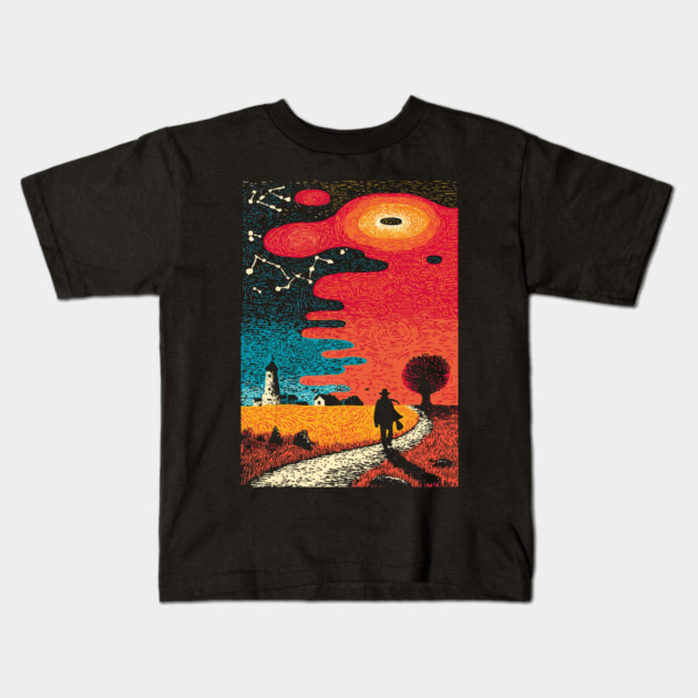 Finding the Way | Lighthouse of Spiritual Guidance Kids T-Shirt by TuncGK