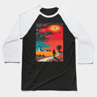 Finding the Way | Lighthouse of Spiritual Guidance Baseball T-Shirt