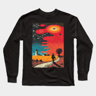 Finding the Way | Lighthouse of Spiritual Guidance Long Sleeve T-Shirt