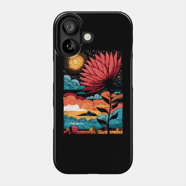 Groovy Growth | 70s Retro Psychedelic Flower Phone Case by TuncGK