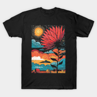 Groovy Growth | 70s Retro Psychedelic Flower T-Shirt