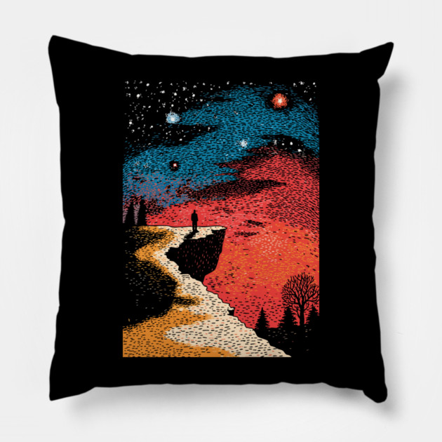 The Long Path | An Existential Journey Pillow by TuncGK