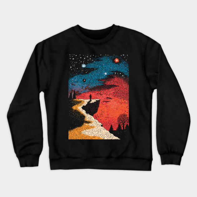 The Long Path | An Existential Journey Crewneck Sweatshirt by TuncGK