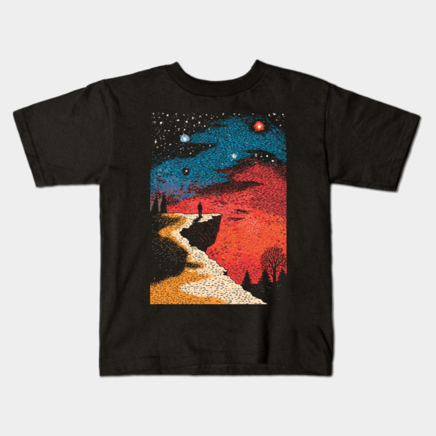 The Long Path | An Existential Journey Kids T-Shirt by TuncGK
