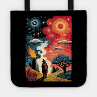 The Hermit Tarot Card | Vintage Fantasy Journey Art Tote