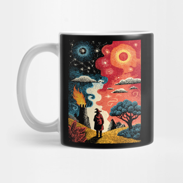 The Hermit Tarot Card | Vintage Fantasy Journey Art by TuncGK