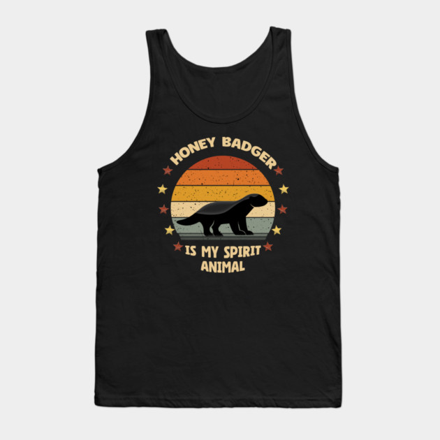 Honey Badger Is My Spirit Animal Retro Vintage Tank Top by Db Printed