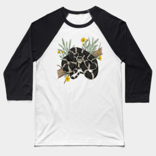 California Kingsnake with Desert Flowers Baseball T-Shirt