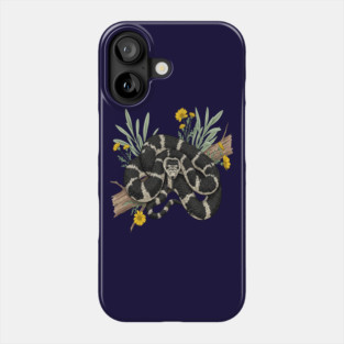 California Kingsnake with Desert Flowers Phone Case