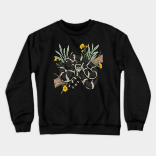 California Kingsnake with Desert Flowers Crewneck Sweatshirt