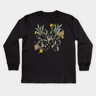 California Kingsnake with Desert Flowers Kids Long Sleeve T-Shirt