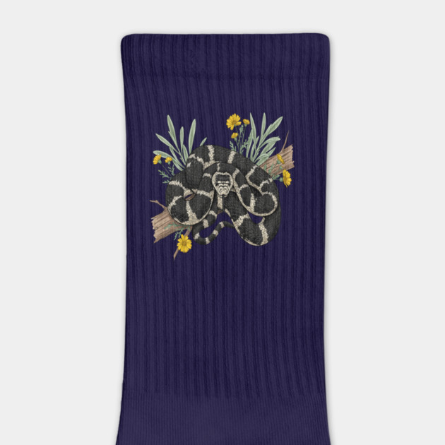 California Kingsnake with Desert Flowers by BirdsnStuff