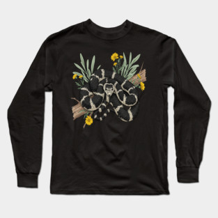 California Kingsnake with Desert Flowers Long Sleeve T-Shirt
