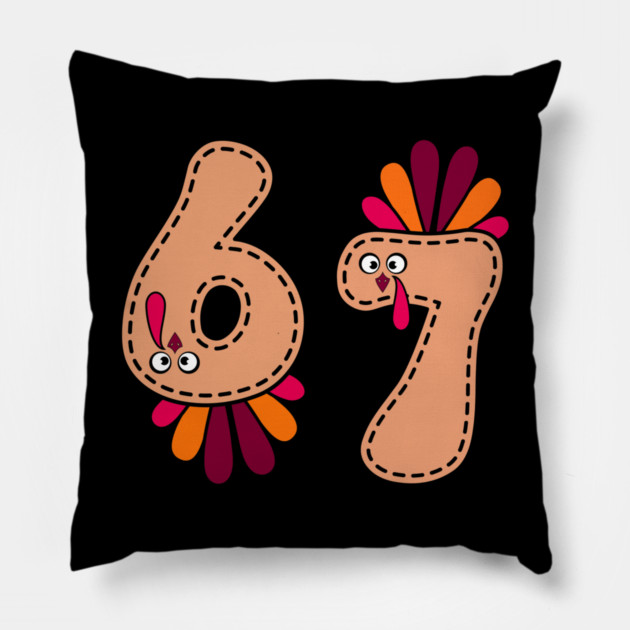 67 Thanksgiving Turkey Pillow by Creatifly Graphic Tees