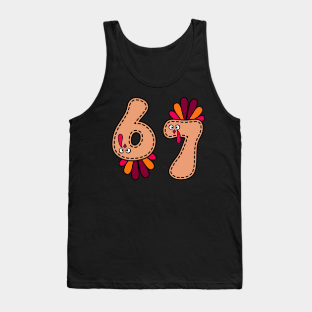 67 Thanksgiving Turkey Tank Top by Creatifly Graphic Tees