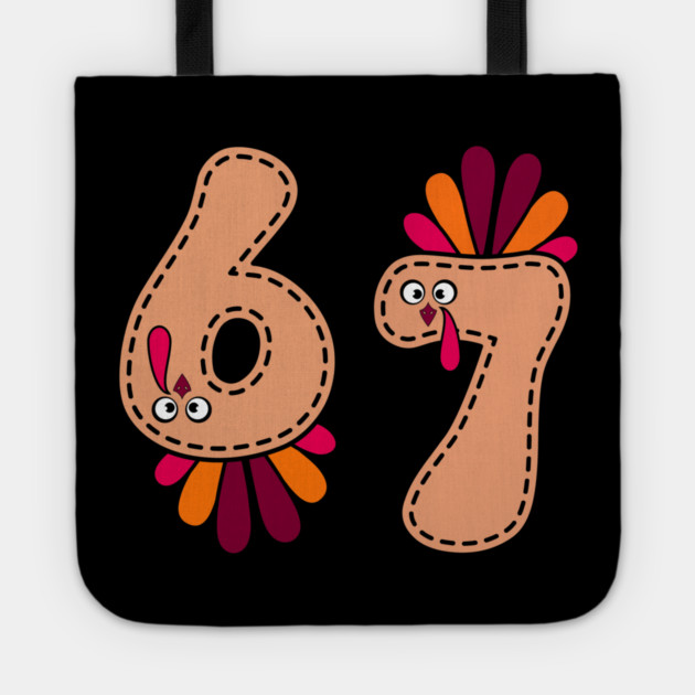 67 Thanksgiving Turkey Tote by Creatifly Graphic Tees