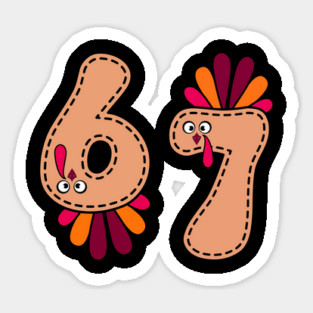 67 Thanksgiving Turkey Sticker