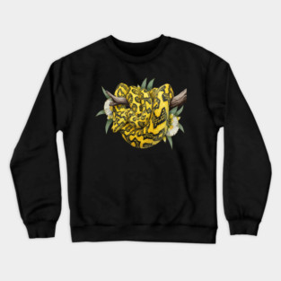 Carpet Python with Eucalyptus Flowers Crewneck Sweatshirt