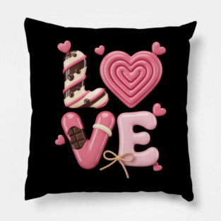 Concha Love Valentine_s Day Mexican Sweet Pan Dulce Lover Pillow