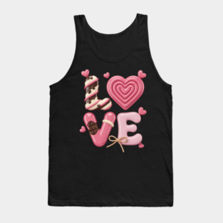 Concha Love Valentine_s Day Mexican Sweet Pan Dulce Lover Tank Top