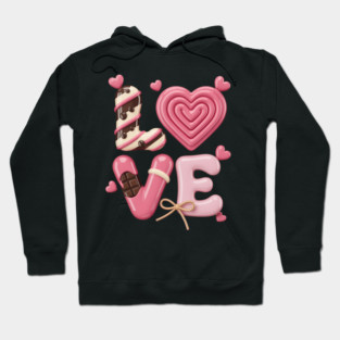 Concha Love Valentine_s Day Mexican Sweet Pan Dulce Lover Hoodie