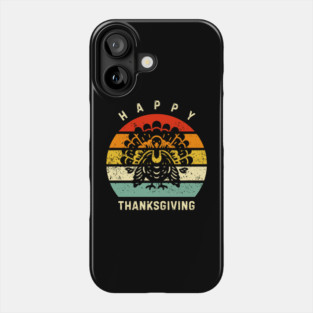 Vintage Sunset Turkey Happy Thanksgiving Phone Case