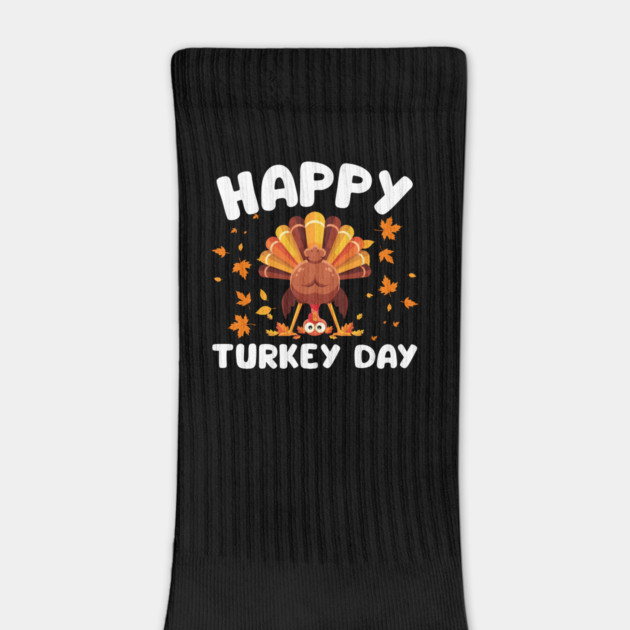 Playful Happy Turkey Day Cartoon by Creatifly Graphic Tees
