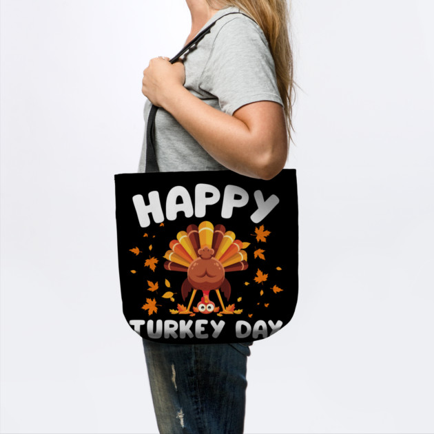 Playful Happy Turkey Day Cartoon by Creatifly Graphic Tees