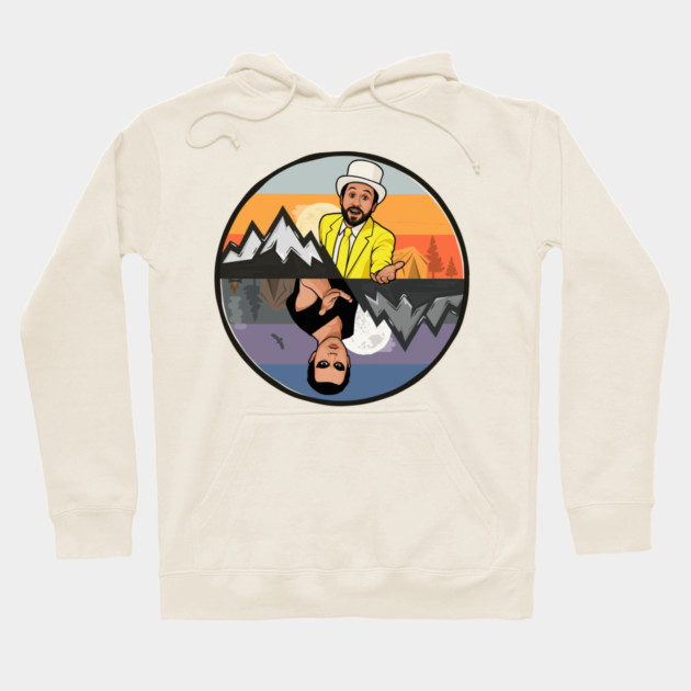 Dayman Nightman Parallels Flat Hoodie by Tv Moments