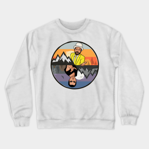 Dayman Nightman Parallels Flat Crewneck Sweatshirt by Tv Moments