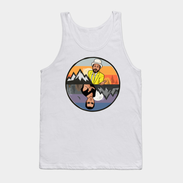 Dayman Nightman Parallels Flat Tank Top by Tv Moments
