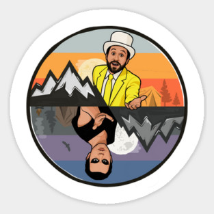 Dayman Nightman Parallels Flat Sticker